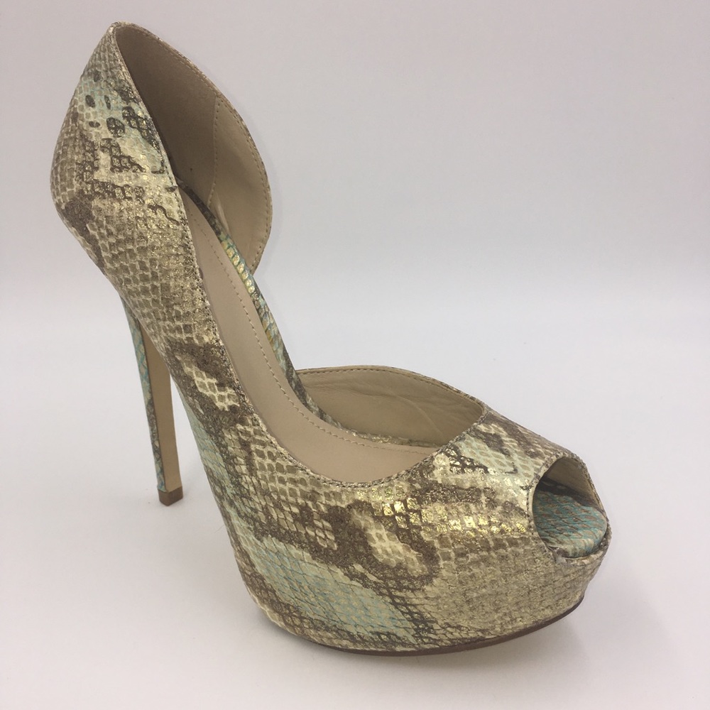 Aldo Platform Peep Toe D’Orsay Pumps